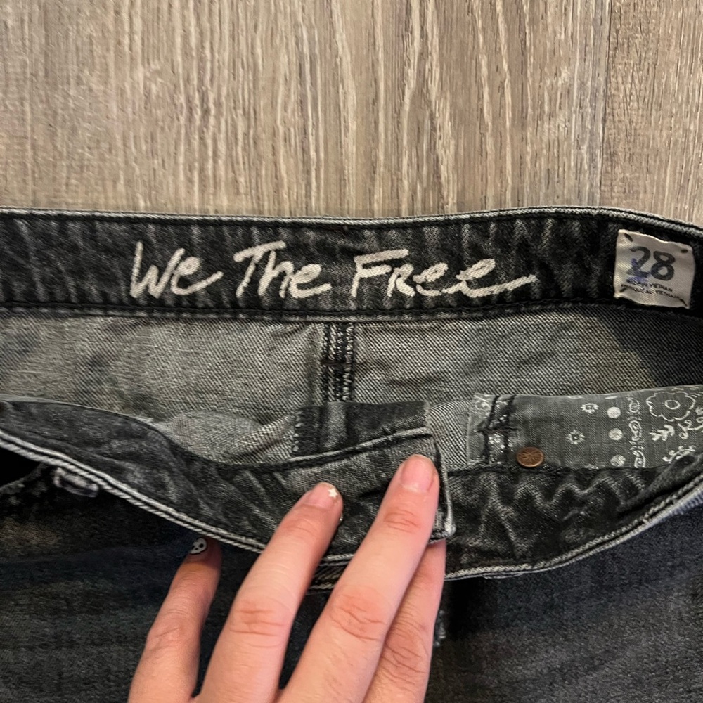 Free People We The Free Bailey Fringe Denim Mini Skirt - Picture 6 of 13